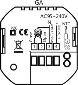 Slimme Thermostaat - Digitale Regelaar - Thuisverwarming Instellen - Ultradun Paneel - LED Display - Zwart — thumbnail 4
