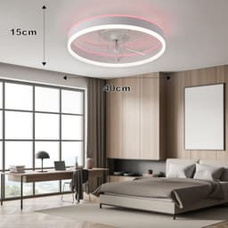 Ceiling Fans with Lights, Ceiling Fans with Lights and Remote Control and APP, RGB Continuous Low Beam, 6 Speed 3 Colors LED Modern Bedroom Fan Ceiling Light Silent-A — thumbnail 3