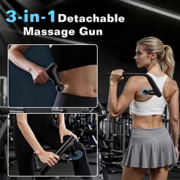 Spier massagepistool - Percussie massage - Herstel na sport - Verlengbare handgreep - 39.5 cm lengte - Zwart — thumbnail 5