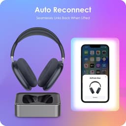 Vawvva Koptelefoon Oplaadstation voor AirPods Max 2024 & 2020 – Magnetisch Headset Oplaaddock met Dubbele Lightning & USB-C Aansluiting (Space Gray) — thumbnail 4