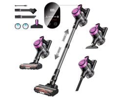 Innovastore Draadloze Steelstofzuiger - Stofzuiger - Steelstofzuiger - Accu - Zuigvacuüm - Draadloos - Kruimeldief - 300W - Zwart