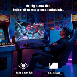 RUX® Gaming Monitor 240hz - Gaming Monitor -Zwart - ‎‎20cm x 62cm x 46cm; 3.5kg — thumbnail 3