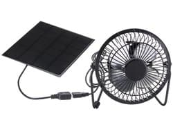 5W USB Zonnepaneel Bureauventilator, Klein Buitenmodel, Geschikt voor Huis, Bureau & Laptop