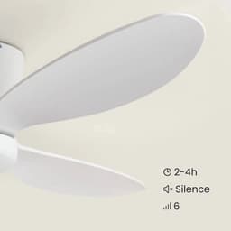 Fantiluxe - Nils - Plafondventilator met verlichting - Wit - Ø132cm - Afstandsbediening - Met lamp - Plafond ventilator - Slaapkamer — thumbnail 3