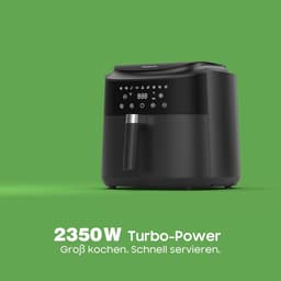 Heteluchtfriteuse XXL - Airfryer Keuken - Gezinsmaaltijden Bereiden - 9 Liter Capaciteit - 2350 Watt - Zwart — thumbnail 2