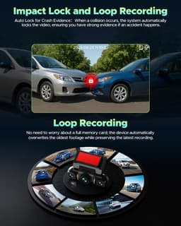 4 Kanaals Dash Cam - Auto Camera Set - Verkeersveiligheid Bewaken - 360 Graden Opname - 1080P Resolutie - Zwart — thumbnail 2