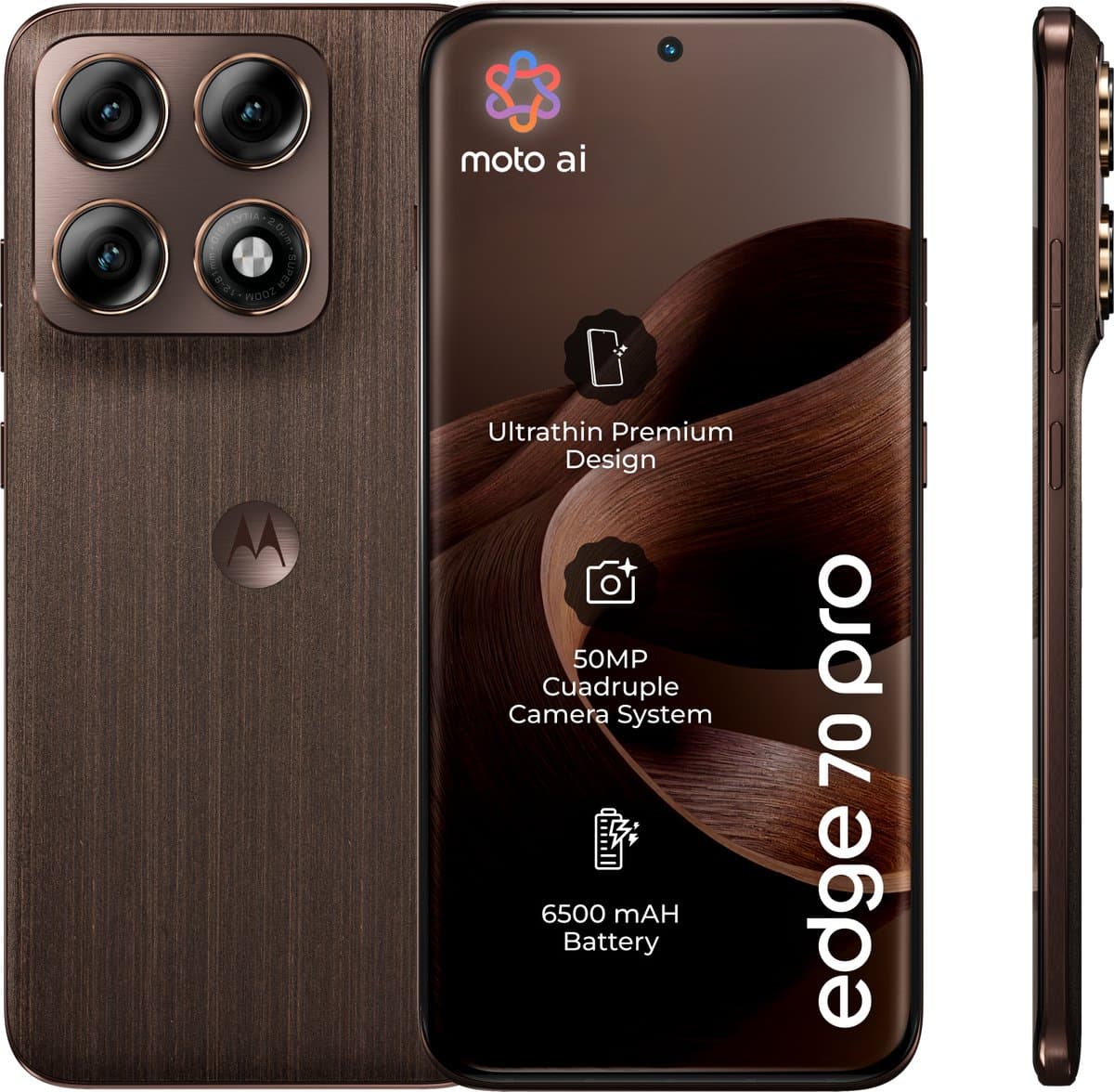 Motorola edge 70 pro - PANTONE Chicory Coffee — afbeelding 1