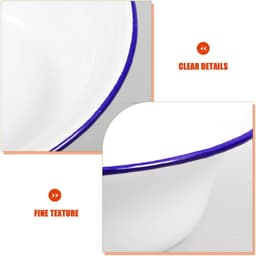 Dailygoods- Soepschalen 2-delig - Emaille - Makkelijk te reinigen - Geschikt voor rijst/pasta/groenten - Duurzaam - Ideaal voor familie/restaurant - Mengkom — thumbnail 5