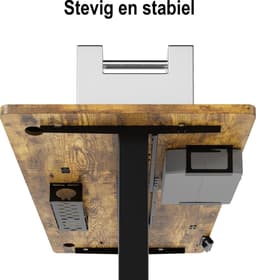 Devoko Elektrisch Zit-sta Bureau 160x80 cm – Stille Motor met Geheugenfunctie – Zit-alarm – Digitaal Display – 6 Knoppen Handbediening – USB Poort – Zit-sta Bureau – Bruin — thumbnail 5