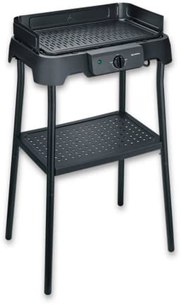 Severin PG 8594 Elektrische BBQ Tafelgrill – 2000 W – RVS Grillrooster – Met Voet – Zwart — thumbnail 4