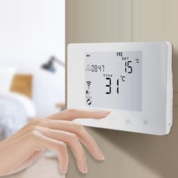 Slimme Thermostaat - App Bediening - Klimaatbeheer - Wandmontage Ontwerp - Digitaal Display - Wit — thumbnail 3