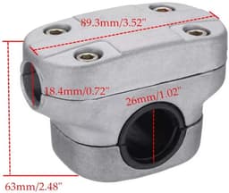 Dailygoods - Handvat Houder Bevestig Beugel Klem - 26mm - Aluminiumlegering - Anti-roest - Geschikt voor Strimmer Trimmer Grasmaaier - 26mm — thumbnail 4