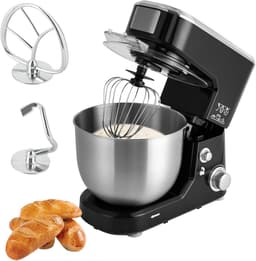 Keukenmachine - Mixer Standmixer - Bakken En Koken - Krachtige 1000W Motor - 5 Liter Kom - Zwart Zilver — thumbnail 1