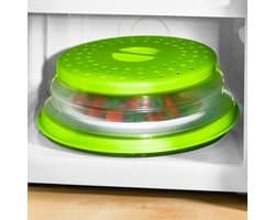 Magnetron Afdekhoes - Opvouwbare Deksel - Magnetron Schoon Houden - Ruimtebesparend Ontwerp - 27 cm Diameter - Groen