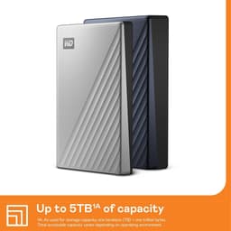 Externe Harde Schijf - Draagbare Opslag - Bestanden Opslaan - Hardware Versleuteling - 1 TB - Zilver — thumbnail 2