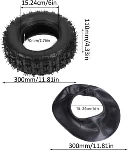 Dailygoods- Motorband 13x5.00-6 Lekbestendig - Binnenband 3.5/4.0-6 - Antislippatroon - Geschikt voor ATV/Quad - Hoogwaardig rubber - Geschikt voor langeafstandsraces - Buitenband — thumbnail 4