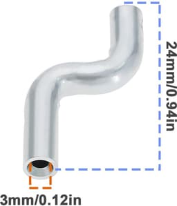 Dailygoods- Kabel Eindkap 5 Stuks - Universele Gaskabel - Stalen Eindkappen - Duurzaam - Geschikt voor Grasmaaier - Lengte 24 mm — thumbnail 2