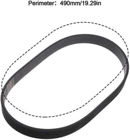 Dailygoods- Distributieriem 490mm - Aandrijfriem - Rubber - Sluitlus - 16mm Breedte - Compatibel met QUALCAST Maaiers — thumbnail 5