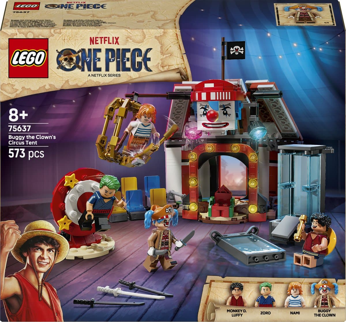 Lego One Piece 75637 Circustent Van Buggy De Clown Bouwstenen — afbeelding 1