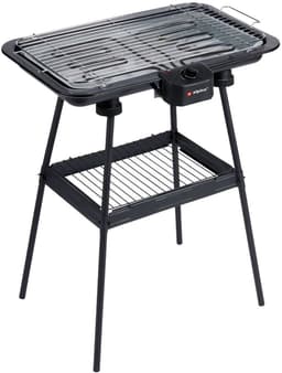 alpina Elektrische BBQ 2-In-1 2200W - Electrische BBQ Tafelmodel met Thermostaat - Elektrische Grill met Warmhoudfunctie - Tafelgrill Electrisch met Verstelbaar Rooster - 51 x 30 cm - Zwart — thumbnail 1