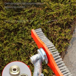 Grasmaaier Reiniger - Schrobborstel Dek - Terras Tuin Vegen - Bespaart 65% Tijd - 29.5x4.7cm - Zwart — thumbnail 4