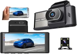 Dashcam Auto DVR - Autocamera Video Recorder - Veilig Rijden - 2 Kanaals Wifi - 1080P HD - Zwart — thumbnail 1
