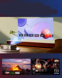 Beamer - Projector - Mini Projector - Full HD 1080P - 5G WiFi LED - 4K Video - 30W Speaker – Home Theater Bluetooth Projector — thumbnail 5
