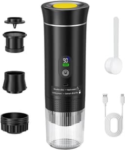 Weelora Espressomachine - Draagbare Koffiemachine - Espresso Machine - Espresso Apparaat - Draadloos - Voor Thuis En Onderweg - 3-in-1 Capsule - Poederkoffiezetapparaat - Kleur Zwart — thumbnail 2