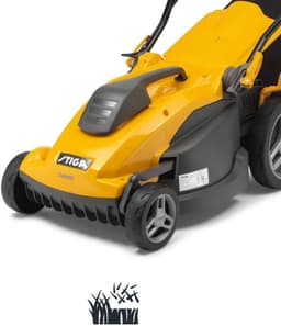 Elektrische Grasmaaier - Grasmaaier Duw - Gazon Onderhoud - 5 Maaihoogtes - 38cm Snijbreedte - Rood — thumbnail 5