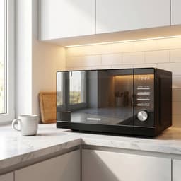 Heinner Vrijstaand Magnetron 25L – 800 W – 5 Vermogensniveaus – 8 Automatische Programma’s – Ontdooifunctie – Timer – Spiegelglas – Zwart — thumbnail 5