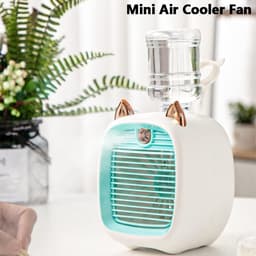 Mini Air Cooler - Persoonlijke Ventilator - Persoonlijke Koeling - Nanotechnologie Spray - Compact Formaat - Blauw — thumbnail 4