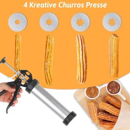 Koekjespers Set - Bakkerij Tool - Koekjes Bakken - Roestvrij Staal - 11 Spuitmonden - Zwart — thumbnail 3