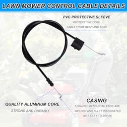 183281 Gaskabel Grasmaaier - Vervangende Kabel - 135 cm - Compatibel met MTD, Murray, Craftsman en Poulan Pro — thumbnail 4