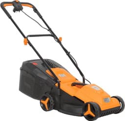 Elektrische Grasmaaier - Grasmaaier - Gazon Onderhoud - 1000 Watt Motor - 32 cm Snijdbreedte - Oranje Zwart — thumbnail 1
