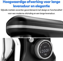 MEDION keukenmachine (1.200 watt, 8 standen, mengen kneden roeren, digitaal display, 5 liter roestvrijstalen kom, ijskom voor het bereiden van ijs, MD18420) zwart — thumbnail 3