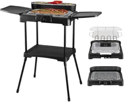 TZS First Austria Elektrische BBQ - met Grillplaat - 2200 W - Grilloppervlak 39.5 x 24cm - Zwart — thumbnail 5