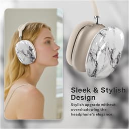 MMOBIEL Beschermhoes voor AirPods Max Hoofdtelefoons – Zachte TPU Oorschelpen Beschermhoes – Anti-Kras Beschermende Cover – Keramisch Wit — thumbnail 5