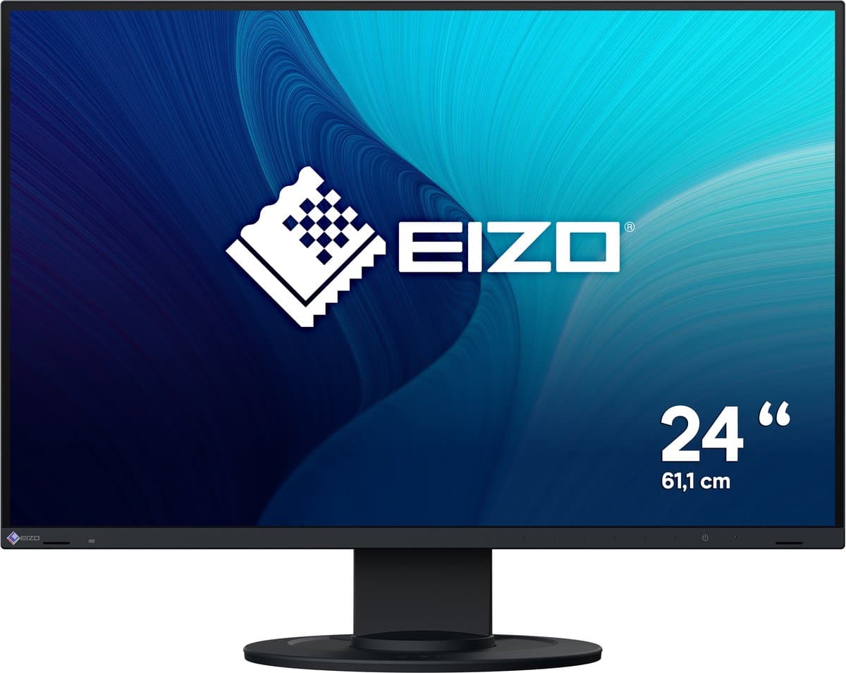 EIZO FlexScan EV2410R-BK computer monitor 61,2 cm (24.1") 1920 x 1200 Pixels WUXGA LCD Zwart — afbeelding 1