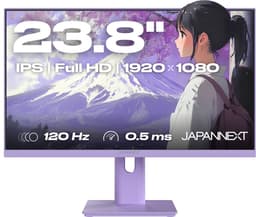 JAPANNEXT Gaming Monitor 23.8" IPS Full HD (1920x1080) 120Hz 0.5ms Pastel Paars | JN-IPS238G120F-HSP-PP — thumbnail 1