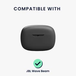 kwmobile case voor draadloze oordopjes geschikt voor JBL Wave Beam / Beam 2 / Wave 200TWS hoes - Siliconen beschermhoes - Gestanst patroon design in blauwgroen — thumbnail 5