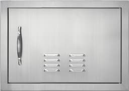 Bbq-Toegangsdeur, 508 X 356 mm, Enkele Buitenkeukendeur,Verzonken Gemonteerd In Roestvrij Staal,Verticale Wandmontage met Handgreep en Ventilatieopeningen voor Bbq Eiland en Grillstation — thumbnail 1