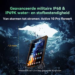KINGRID Tablet - Active 10 Pro 5G Outdoor Tablet - 11 inch - 36GB RAM - 256GB ROM - 30000mAh - IP68 Waterdicht Tablet - 55W Snel opladen - Dual SIM - Oranje — thumbnail 4
