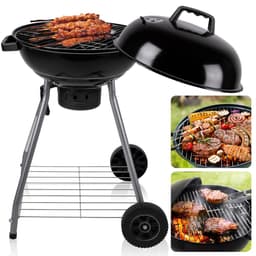 Cheqo® Barbecue - BBQ - Verrijdbare Kogelbarbecue - Houtskool BBQ met Deksel - Verplaatsbaar met Wielen - Inclusief EBOOK — thumbnail 1