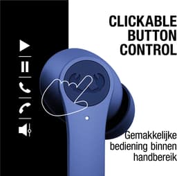 Fresh ’n Rebel Twins Rise - Draadloze Oordopjes met Noise Cancelling - Draadloos Opladen - 30 Uur Speelduur - True Blue — thumbnail 3