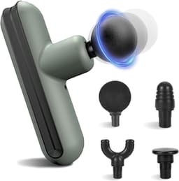 Draagbaar Mini Massagepistool voor Pijnverlichting - Elektrisch Handmassageapparaat met 4 Massagekoppen voor Ontspanning — thumbnail 1