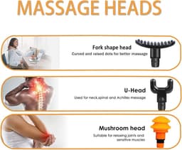 Vervangbare Massagepistoolkoppen met 9 Verschillende Hoofden voor Diepe Weefselmassage — thumbnail 3