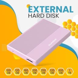 Externe harde schijf - Draagbare opslag - Bestanden veilig bewaren - Direct klaar voor gebruik - 120 GB - Roze — thumbnail 3
