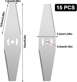 Set van 15 Vervangbladen voor Grasmaaier — thumbnail 5