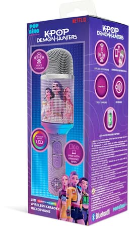 KPop Demon Hunters - Huntr/x - Finale - draadloze karaoke microfoon voor kinderen - LED lichteffect - speaker - stemeffecten — thumbnail 2