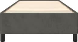 Bedframe, donkergrijs, 90 x 190 cm, fluwelen familiebed, bedframe voor slaapkamer, hotel, logeerkamer — thumbnail 4